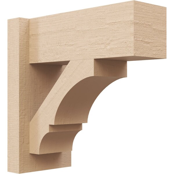 Ekena Millwork 5 1/2-in W x 12-in D x 12-in H Balboa Block Rough Cedar Woodgrain TimberThane Outlooker, Primed Tan OUTUR055X12X12BOA44RCPR - main